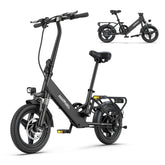Electric Bike  HillMiles Mile 1 - Motor  250W Battery 36V10.4AH 14 Inch wheels Wheels Mechanical Disc Brake - Black